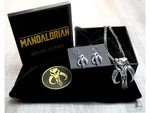  Mandalorian earrings and necklace  3d model for 3d printers