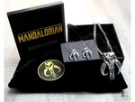 Modelo 3d de Pendientes mandalorian y collar para impresoras 3d