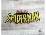 Modelo 3d de Logo de spiderman + soporte para impresoras 3d