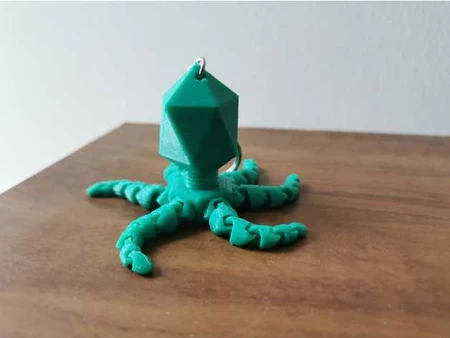  T4 bacteriophage articulated  3d model for 3d printers