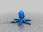  T4 bacteriophage articulated  3d model for 3d printers