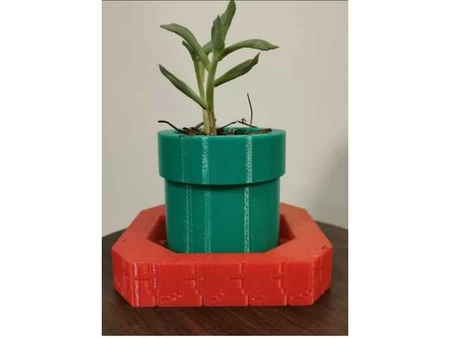  Mario bros tube planter  3d model for 3d printers