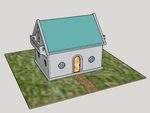  Concrete 3d print 1dk miniature house model  3d model for 3d printers