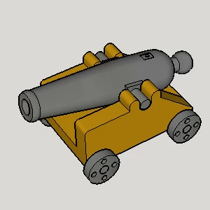 Modelo 3d de Mini canon para impresoras 3d