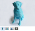 Modelo 3d de Baja poli labrador perro (estatua) para impresoras 3d