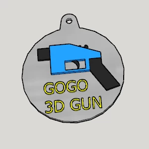  3d gun propaganda key holder  3d model for 3d printers