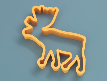  Deer cookie cutter  3d model for 3d printers