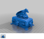 Modelo 3d de Dragón cuadro para impresoras 3d