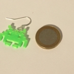  Earrings space invaders  3d model for 3d printers