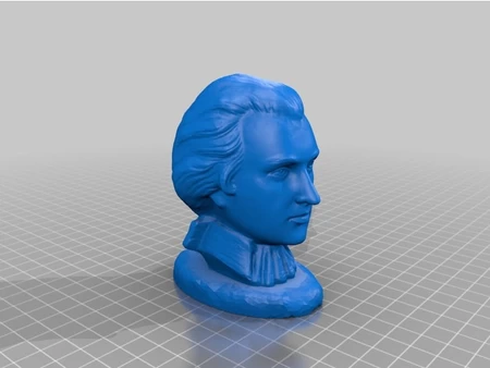  Atelier louvre - bust-of-mozart  3d model for 3d printers