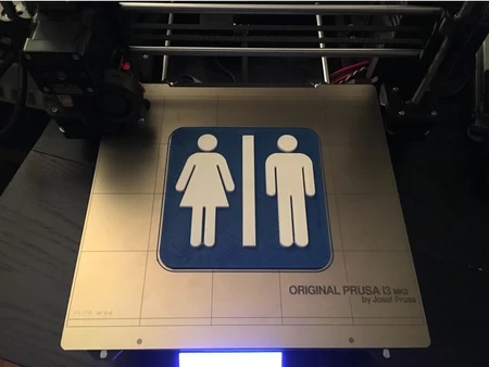  Ada restroom sign  3d model for 3d printers