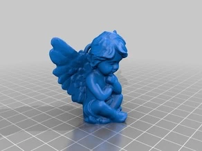  Dreaming angel with hook for christmas tree  3d model for 3d printers