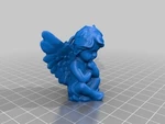  Dreaming angel with hook for christmas tree  3d model for 3d printers