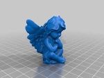 Modelo 3d de Ángel soñando con gancho para árbol de navidad para impresoras 3d