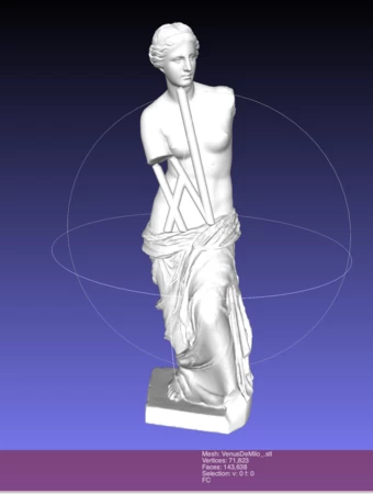 Venus De Milo con soportes incorporados