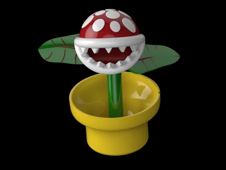 Modelo 3d de Mario piraña planta para impresoras 3d