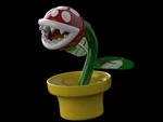 Modelo 3d de Mario piraña planta para impresoras 3d