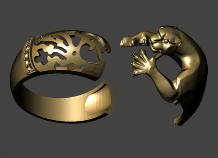  Ring-panthera-2parts   3d model for 3d printers