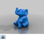  Sitting elephant  3d model for 3d printers