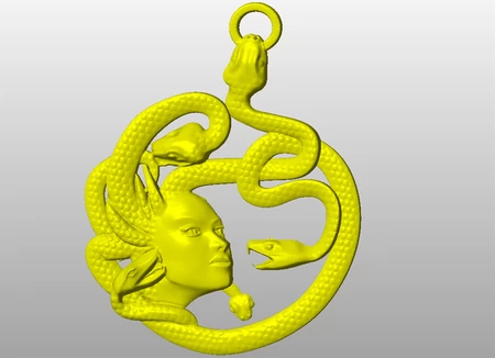 Modelo 3d de  diosa griega-medusa-llavero para impresoras 3d
