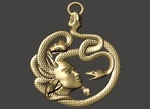 Modelo 3d de  diosa griega-medusa-llavero para impresoras 3d