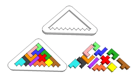 Modelo 3d de  rompecabezas educativo para impresoras 3d