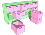   multi drawers  3d model for 3d printers