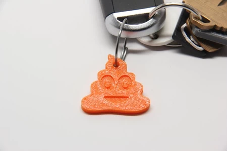 Poop Emoji Keychain