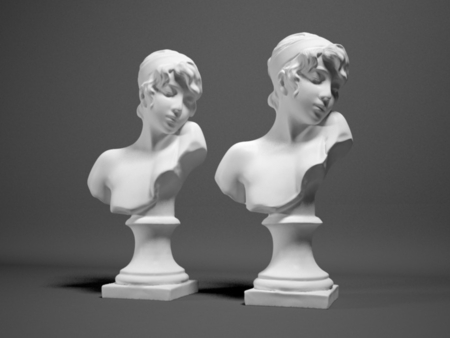  Sappho's head - refined  3d model for 3d printers