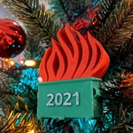  2021 dumpster fire ornament  3d model for 3d printers