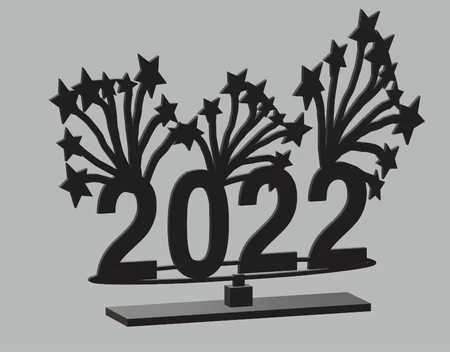 Modelo 3d de 2022 feliz año nuevo !! para impresoras 3d