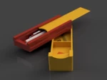  Pencil box - two levels - sliding cover lock - 3d printed  3d model for 3d printers