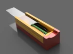  Pencil box - two levels - sliding cover lock - 3d printed  3d model for 3d printers