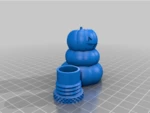 Modelo 3d de Geocaché de muñeco de nieve de calabaza para impresoras 3d