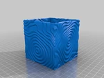  Ripple vases (cube)  3d model for 3d printers