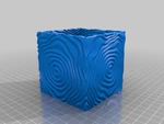  Ripple vases (cube)  3d model for 3d printers