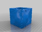  Ripple vases (cube)  3d model for 3d printers