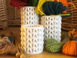  Knitted cylindrical containers   3d model for 3d printers