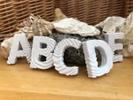 Modelo 3d de Letras onduladas para impresoras 3d