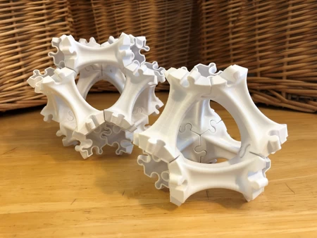 Modelo 3d de Puntales a presión modulares octet truss en espiral para impresoras 3d