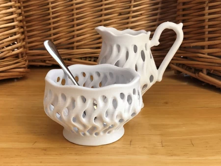  Malfunctioning creamer and sugar bowl  3d model for 3d printers