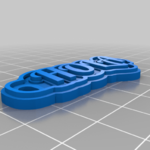 Modelo 3d de Mi personalizados multilínea etiqueta o en el llavero para impresoras 3d