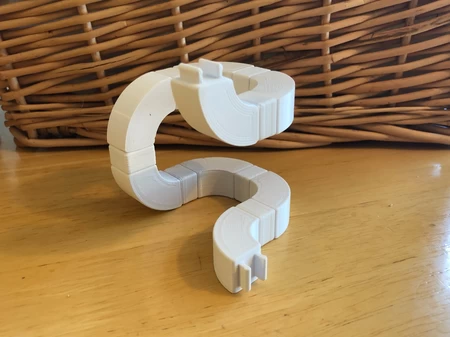  3d hilbert curve construction set  3d model for 3d printers