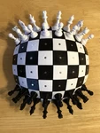 Modelo 3d de Tablero de ajedrez no euclidiano (esfera) para impresoras 3d