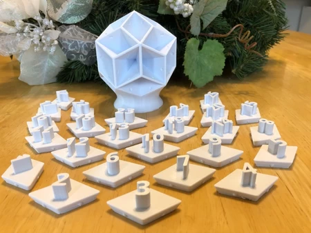  Spherical advent calendar  3d model for 3d printers