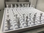 Modelo 3d de Imprimir juego de ajedrez en su lugar con piezas cautivas para impresoras 3d