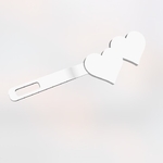 Modelo 3d de Dos corazones clip de cabello para impresoras 3d