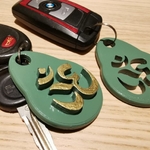  Om ohm keychain  3d model for 3d printers