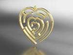  Maze-heart pendant  3d model for 3d printers