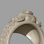  Skull ring jewelry skeleton ring 3d print model  3d model for 3d printers